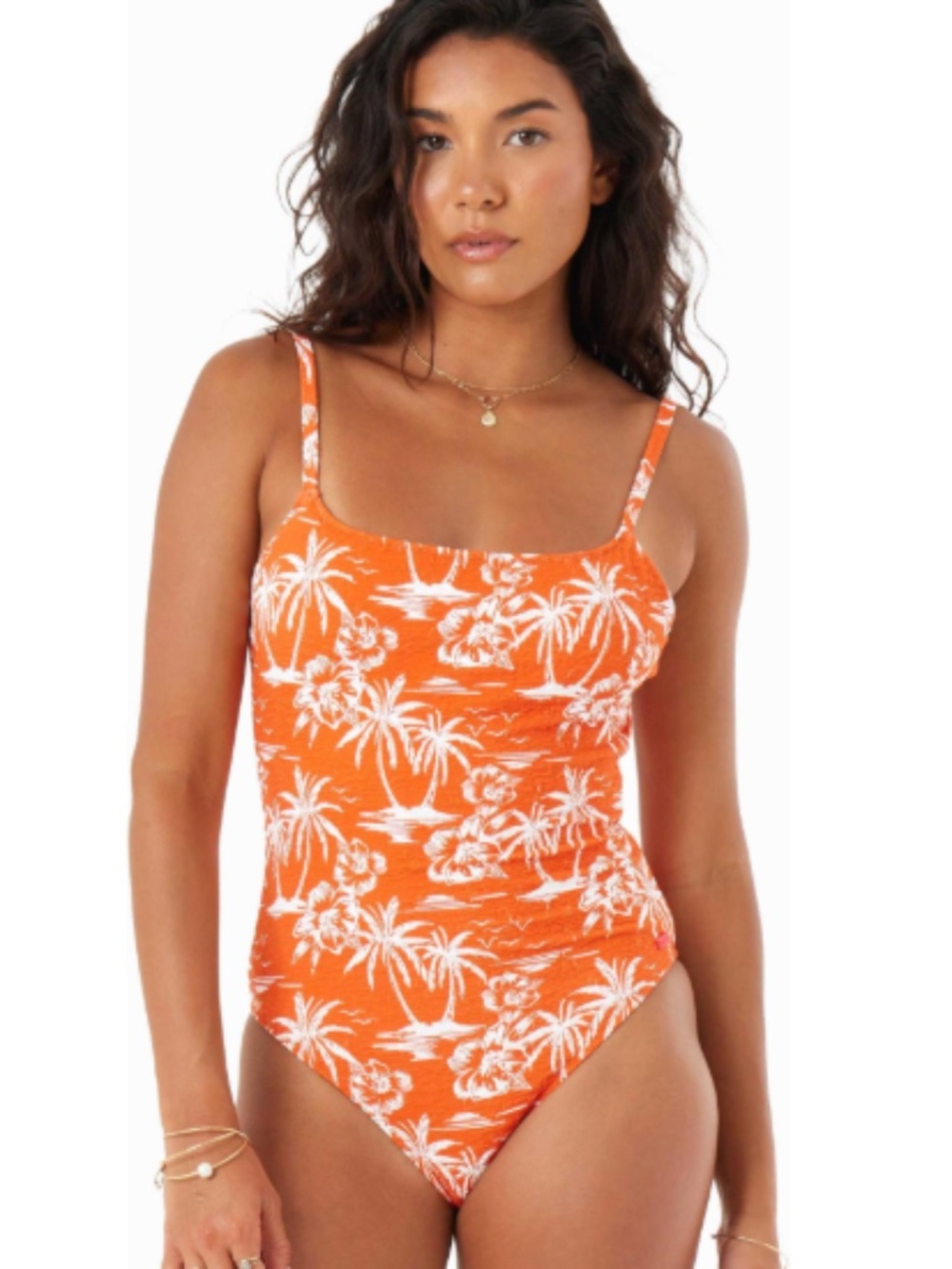 ROXY Women's Vacay Vibes Open Low Back One Piece Swimsuit Size L 11719